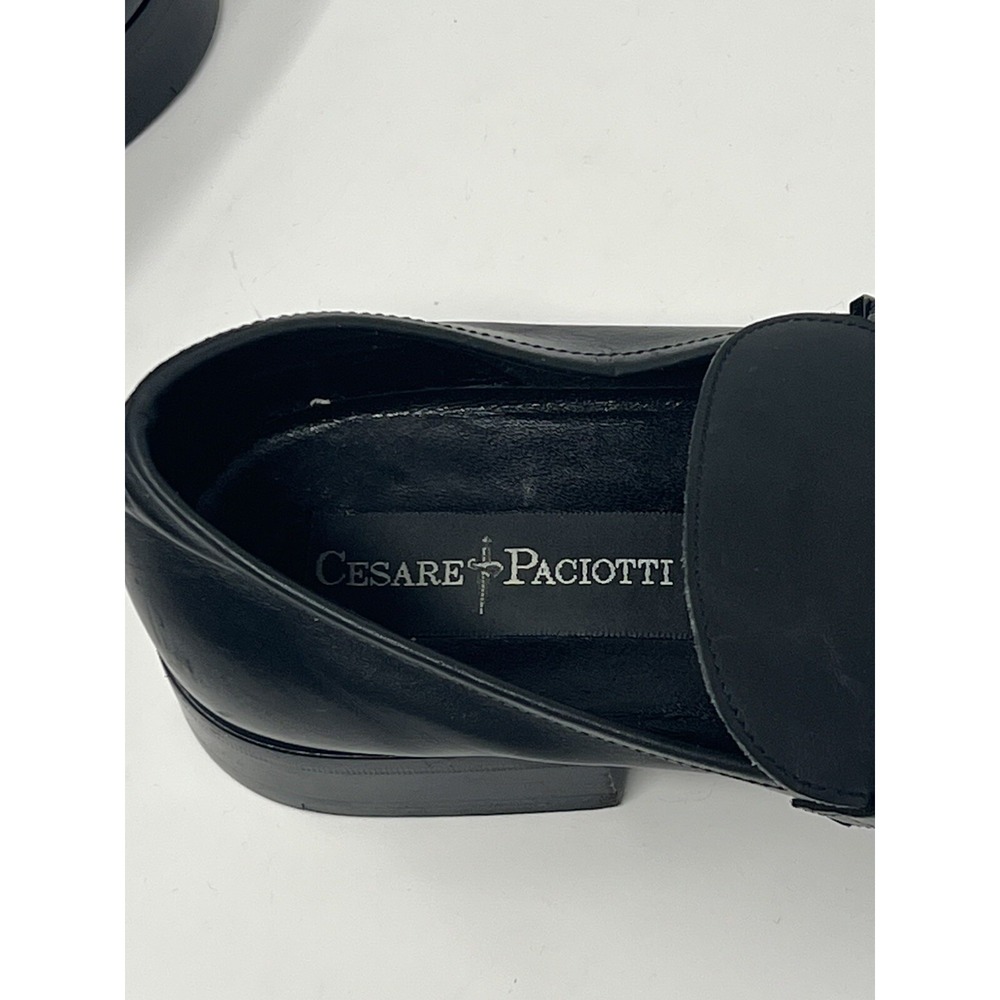Cesare Paciotti Mens Black Leather Square Toe Loafers Buckle Strap Shoes 8.5 - Picture 16 of 16